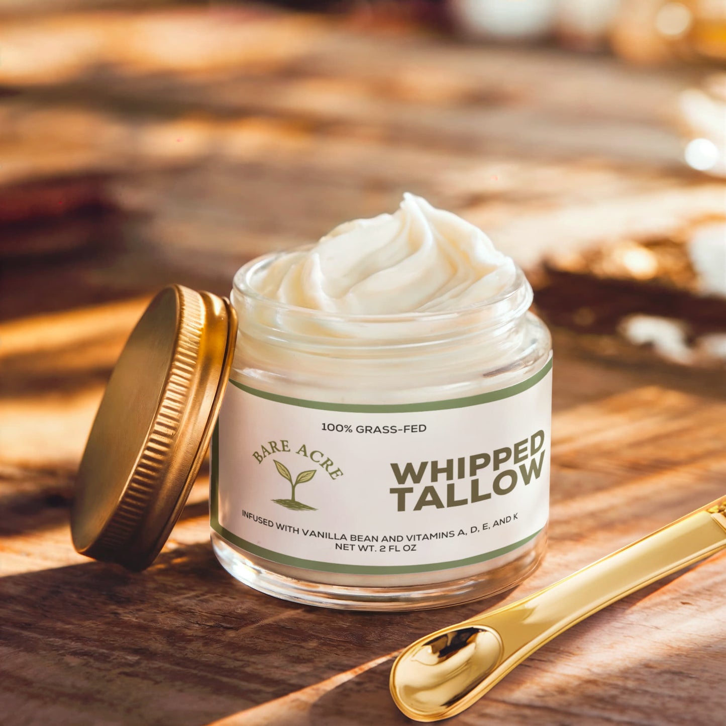 Bare Acre Whipped Grass-Fed Tallow Balm with Vanilla Bean