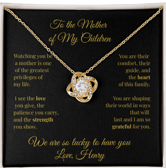 To My Wife- Mother of My Children Necklace