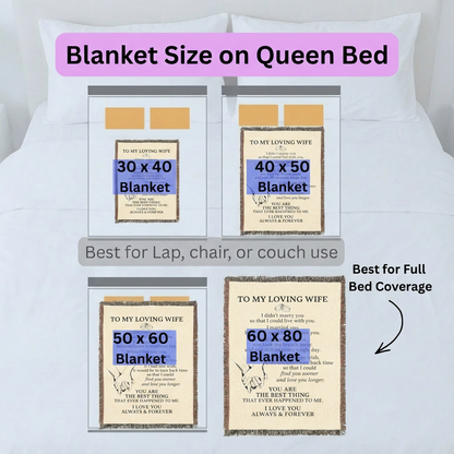 To My Wife Woven Blanket
