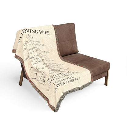 To My Wife Woven Blanket