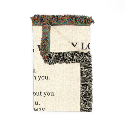 To My Wife Woven Blanket